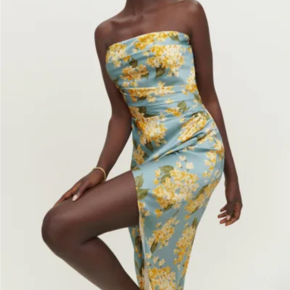 Reformation barrow silk dress